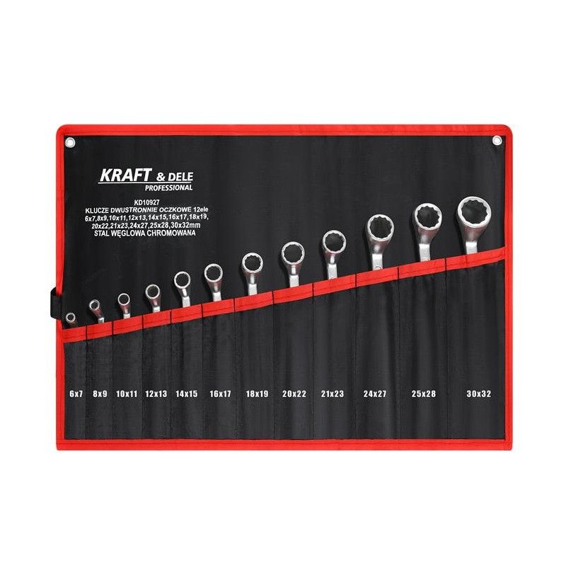 KLUCZE DWUSTRONNIE-OCZKOWE 12el. KD10927