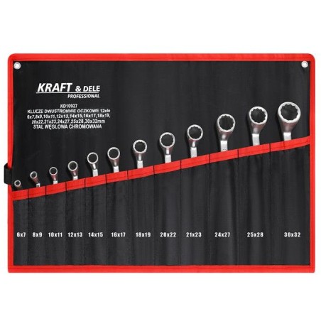 KLUCZE DWUSTRONNIE-OCZKOWE 12el. KD10927
