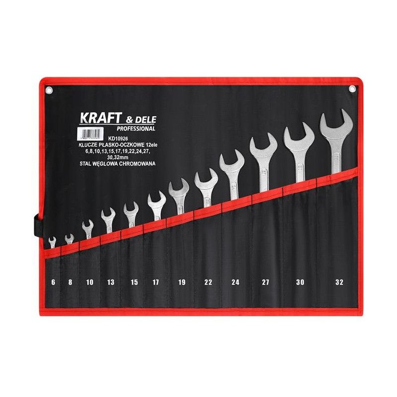 KLUCZE PŁASKO-OCZKOWE 12el. KD10926