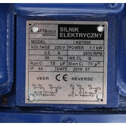 Silnik elektryczny 1,1KW 220V KD1800