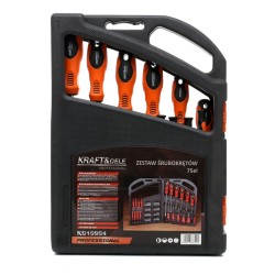 Zestaw śrubokrętów i bitów 75el. KD10904