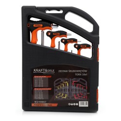 Zestaw śrubokrętów TORX 16el. KD10907