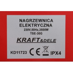 NAGRZEWNICA ELEKTRYCZNA FARELKA 3,5kW KD11723