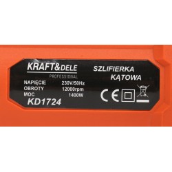SZLIFIERKA KĄTOWA 1400W KD1724